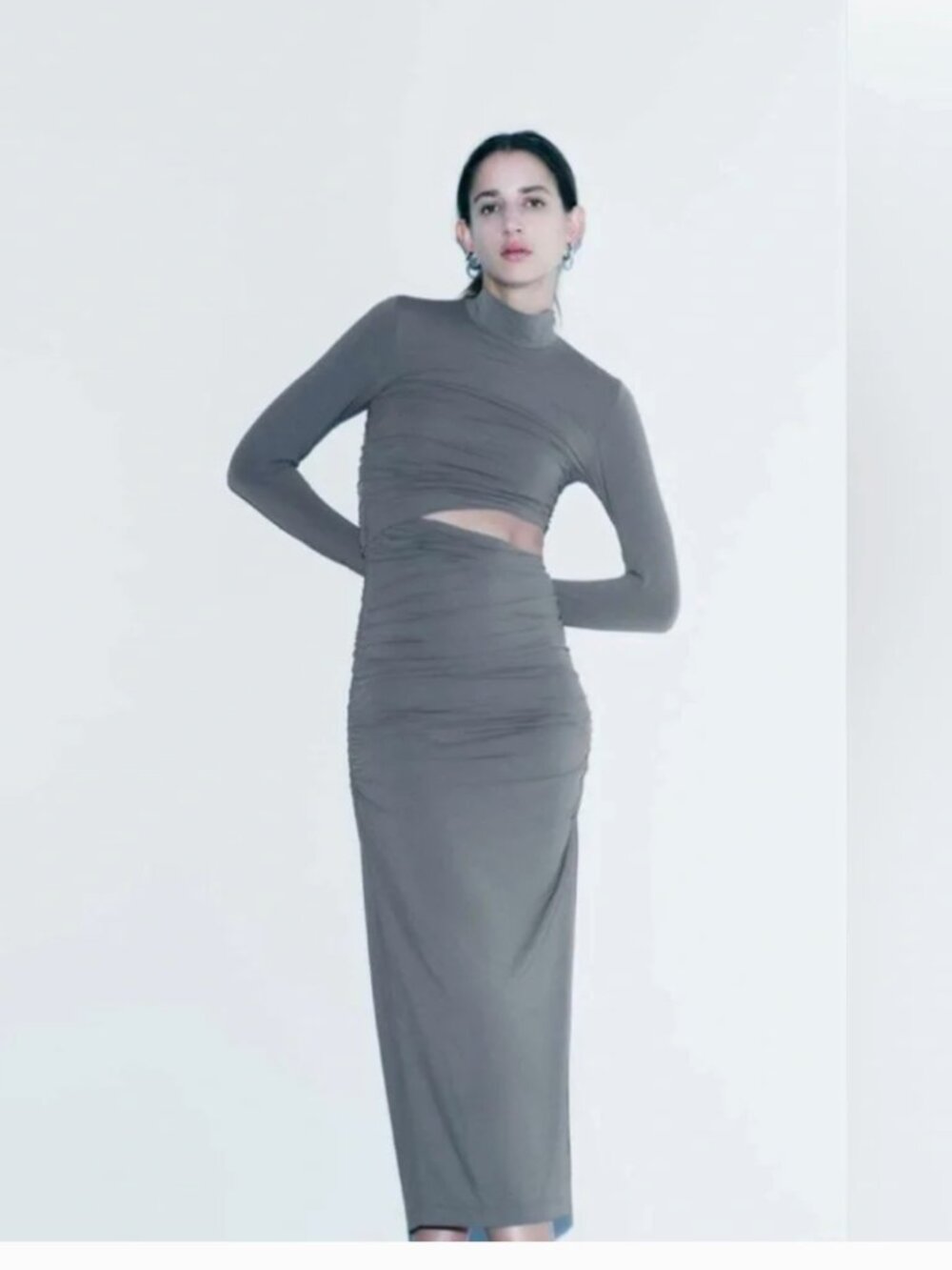 NWT Zara Fitted Cut Out Dress Size M